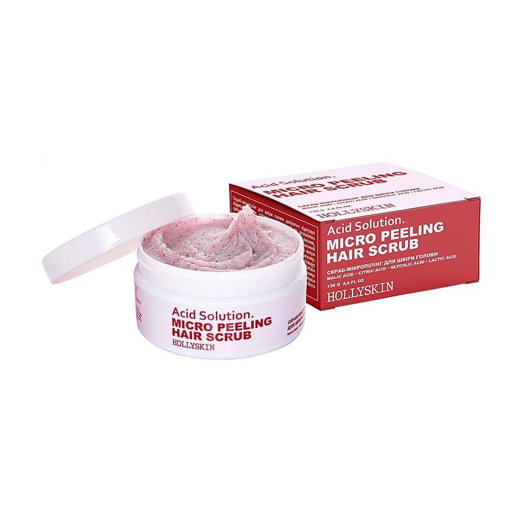 Скраб-мікропілінг для шкіри голови Hollyskin Acid Solution Micro Peeling Hair Scrub, 130 г